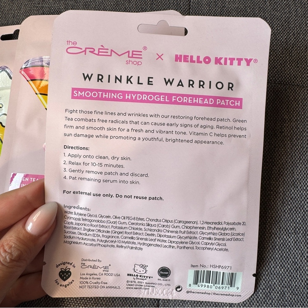 The Creme Shop x Hello Kitty Sanrio Wrinkle Warrior Smoothing Forehead Patch - Picture 4 of 4